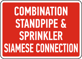 Combination Standpipe & Sprinkler Sign