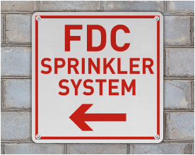 Custom Square FDC Sprinkler Signs