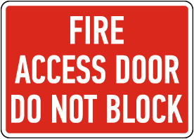 Fire Access Door Sign