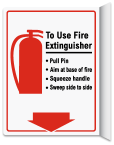 How To Use Fire Extinguisher 2-Way Sign