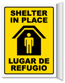 Bilingual Shelter In Place 2-Way Sign