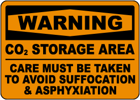 Warning CO2 Storage Sign
