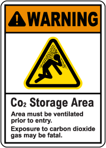 Warning CO2 Storage Sign