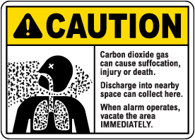 Caution Carbon Dioxide Gas Can Cause Death Sign