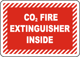 CO2 Fire Entinguisher Inside Sign