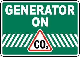 Generator On CO2 Sign