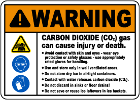 Warning Carbon Dioxide Can Cause Death Sign