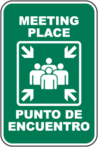Bilingual Meeting Place Sign