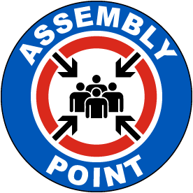 Assembly Point Floor Sign
