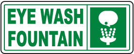 Eye Wash Fountain Sign