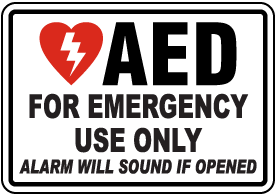 AED For Emergency Use Only Label