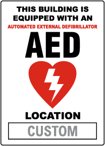 Custom AED Location Sign