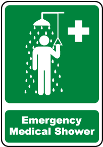 Emergency Medical Shower Sign