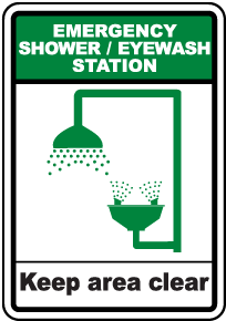 Shower / Eyewash Station Sign