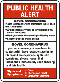 Public Health Alert Sign