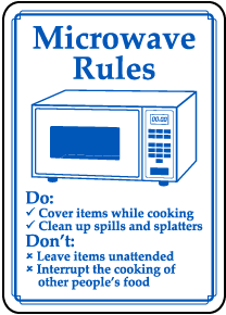 Microwave Rules Sign