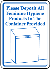Dispose of Hygiene Products Sign