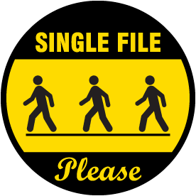 Single File Floor Signs