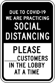 COVID-19 Social Distancing Sign
