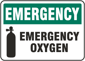 Emergency Oxygen Sign