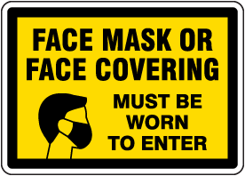 Face Mask Covering Sign