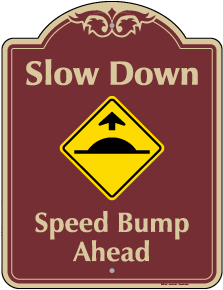 Speed Bump Ahead Sign