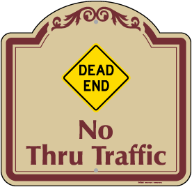 No Thru Traffic Sign