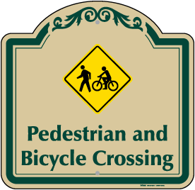 Pedestrian & Bicycle Crossing Sign