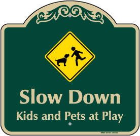 Kids And Pets At Play Sign
