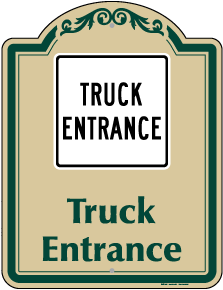 WOOTTON INDUSTRIES LIMITED 1mm Rigid Sign - Type V6 . 30cmx22.5cm Heavy Vehicles Turning Sign
