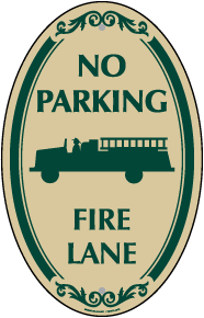 No Parking Fire Lane Sign