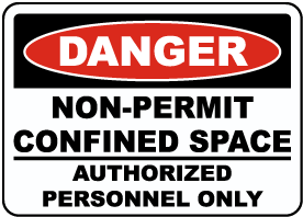Non-Permit Confined Space Label