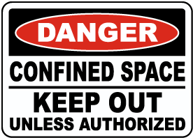 Keep Out Unless Authorized Label