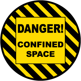 Danger Confined Space Floor Sign