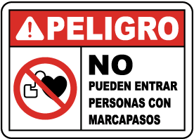 Spanish No Pacemakers Beyond This Point Sign