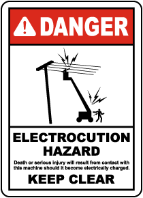 Electrocution Hazard Keep Clear Sign
