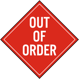 Out Of Order Label