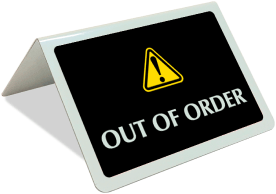 Out Of Order Tent Sign