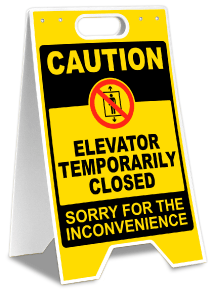 Elevator Temporarily Closed Floor Sign