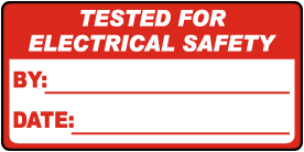 Tested For Electrical Safety Label