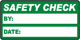Safety Check Label