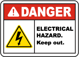 Electrical Hazard Keep Out Label