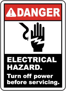 Electrical Hazard Turn Off Power Label