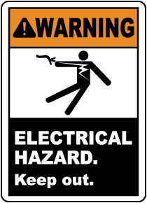 Electrical Hazard Keep Out Label