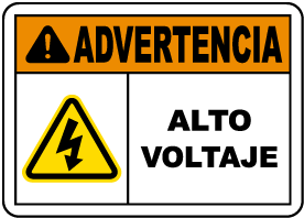 Spanish Warning High Voltage Sign