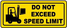 Do Not Exceed Speed Limit Label
