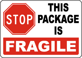 This Package is Fragile Label
