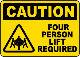 Four Person Lift Required Label