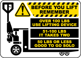 Before You Lift Remember Sign