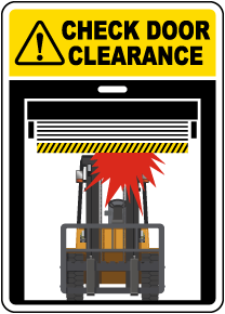 Check Door Clearance Sign